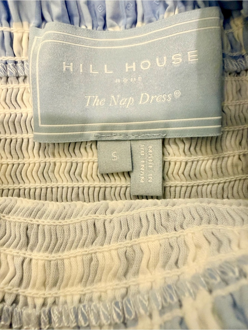 ✨NWOT- Hill House Home Elizabeth Nap Dress, Light Blue Gingham- Small ✨ - Picture 2 of 3